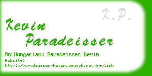 kevin paradeisser business card